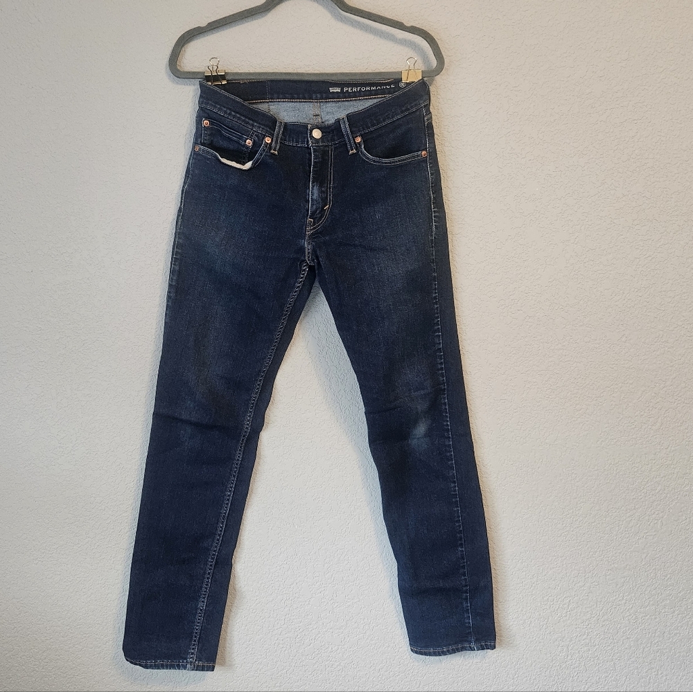 Levi's Men's Slim Fit Jeans in Dark Blue Denim